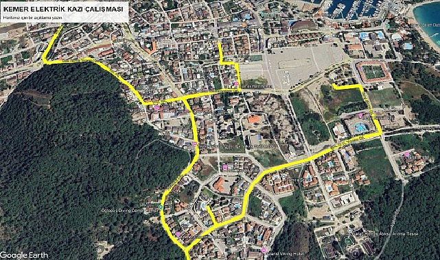 Kemer’de elektrik hatları yenileniyor
