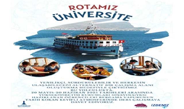 Bergama Vapuru rotasını gençler için çevirdi