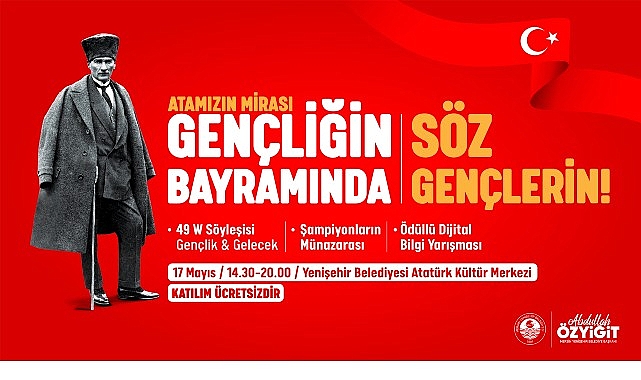 Yenişehir Belediyesi 19 Mayıs’ı gençlerin fikirleriyle kutlayacak