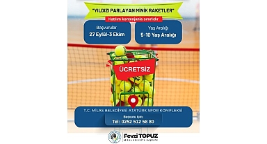 Milas Belediyesi’nden Minik Sporcular İçin Tenis Kursu